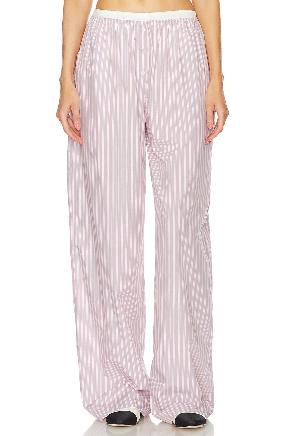 wide stripe poplin house pants