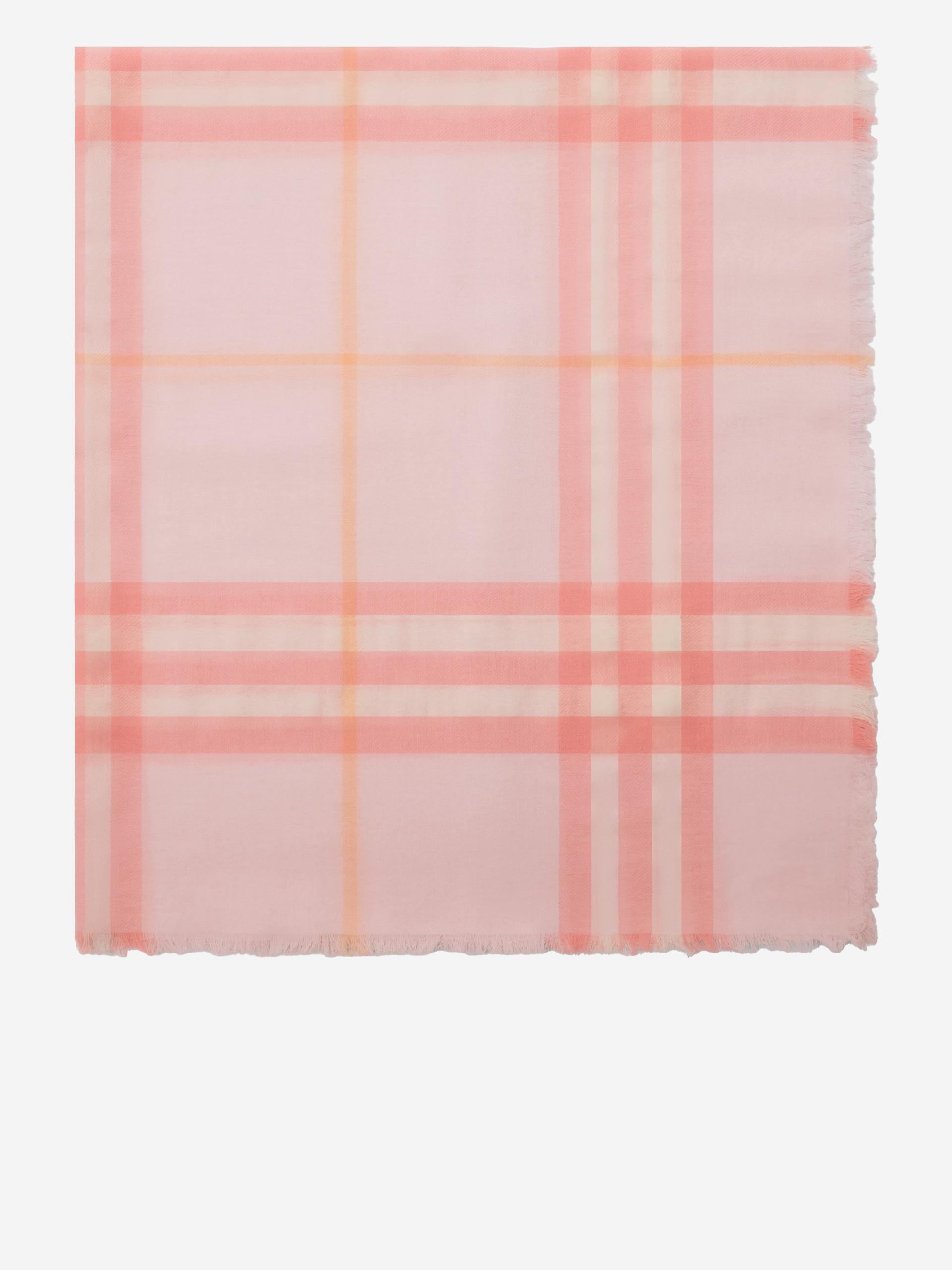 wide wool check scarf