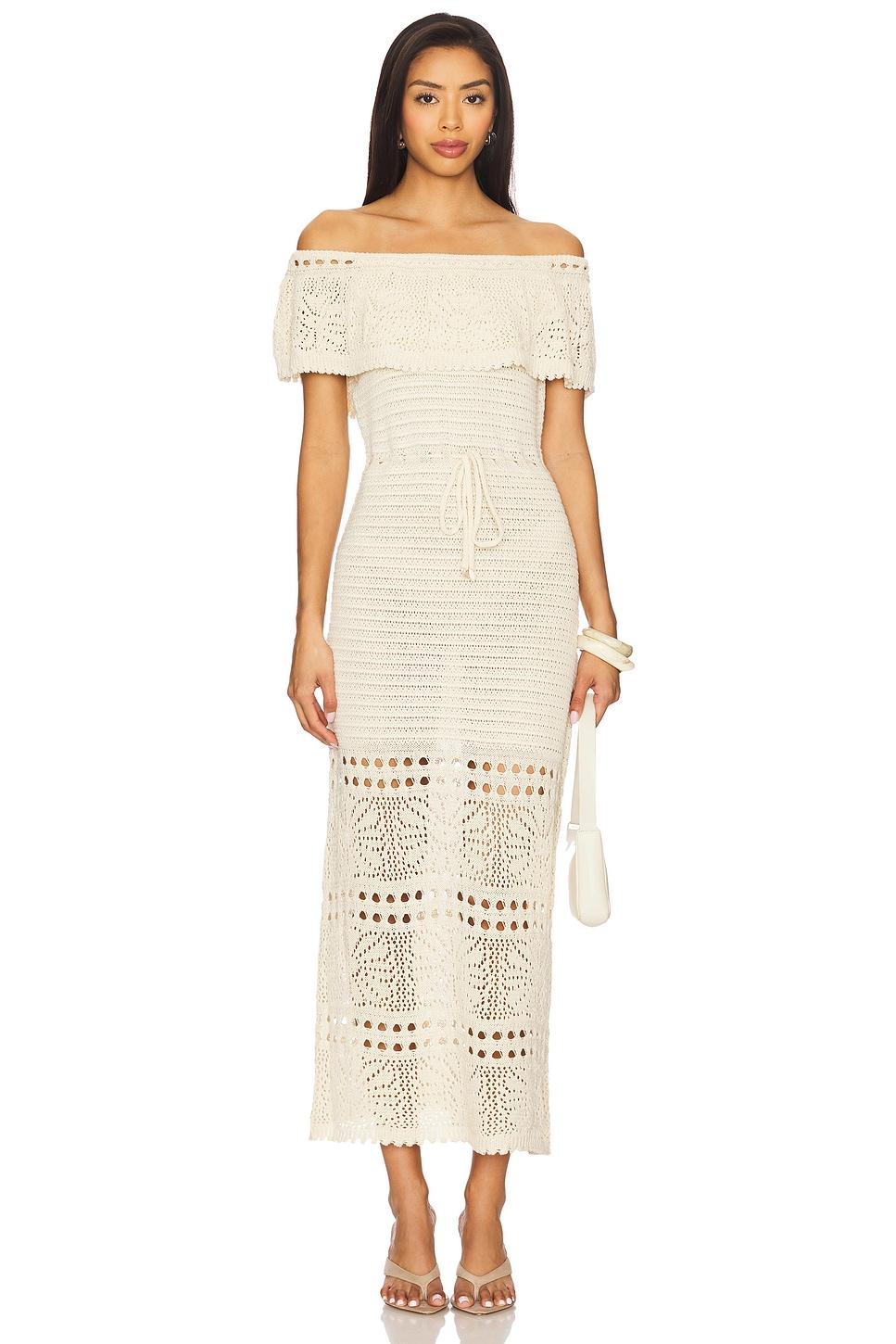 wilda crochet sweater dress