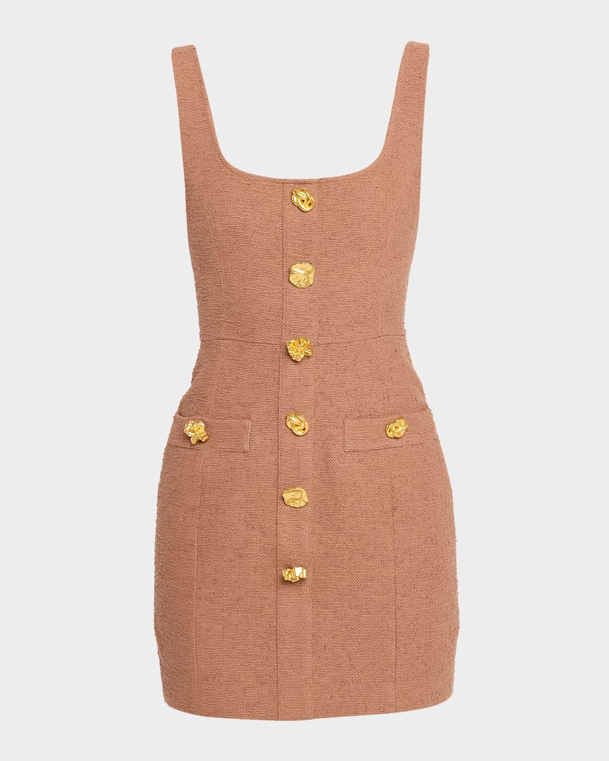 wiley sleeveless button-front mini dress