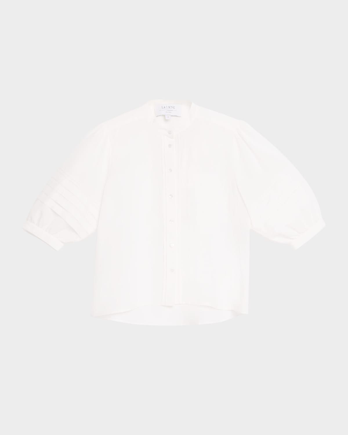 wilhelmina puffy sleeve shirt