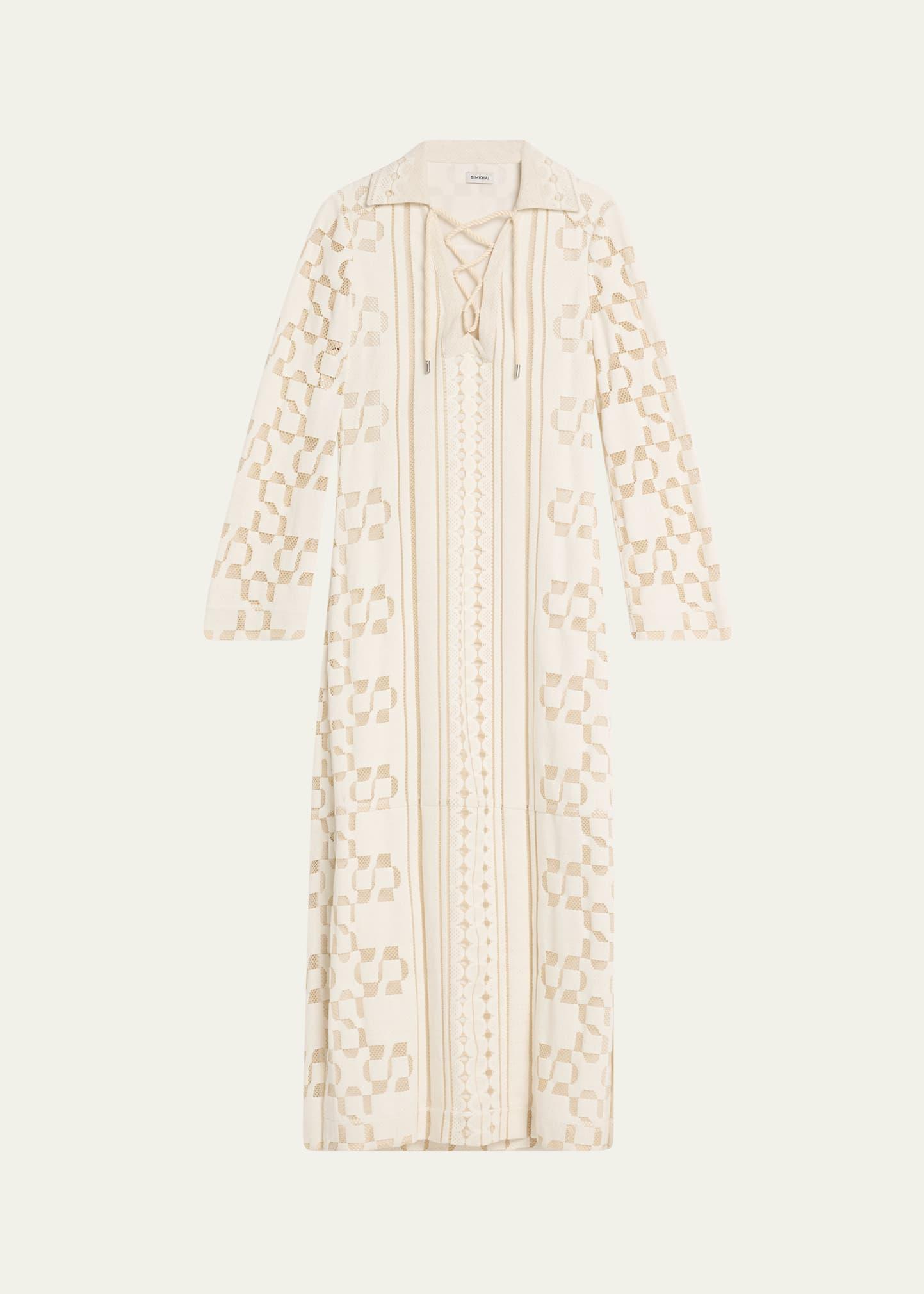 wiliama lace-up maxi dress