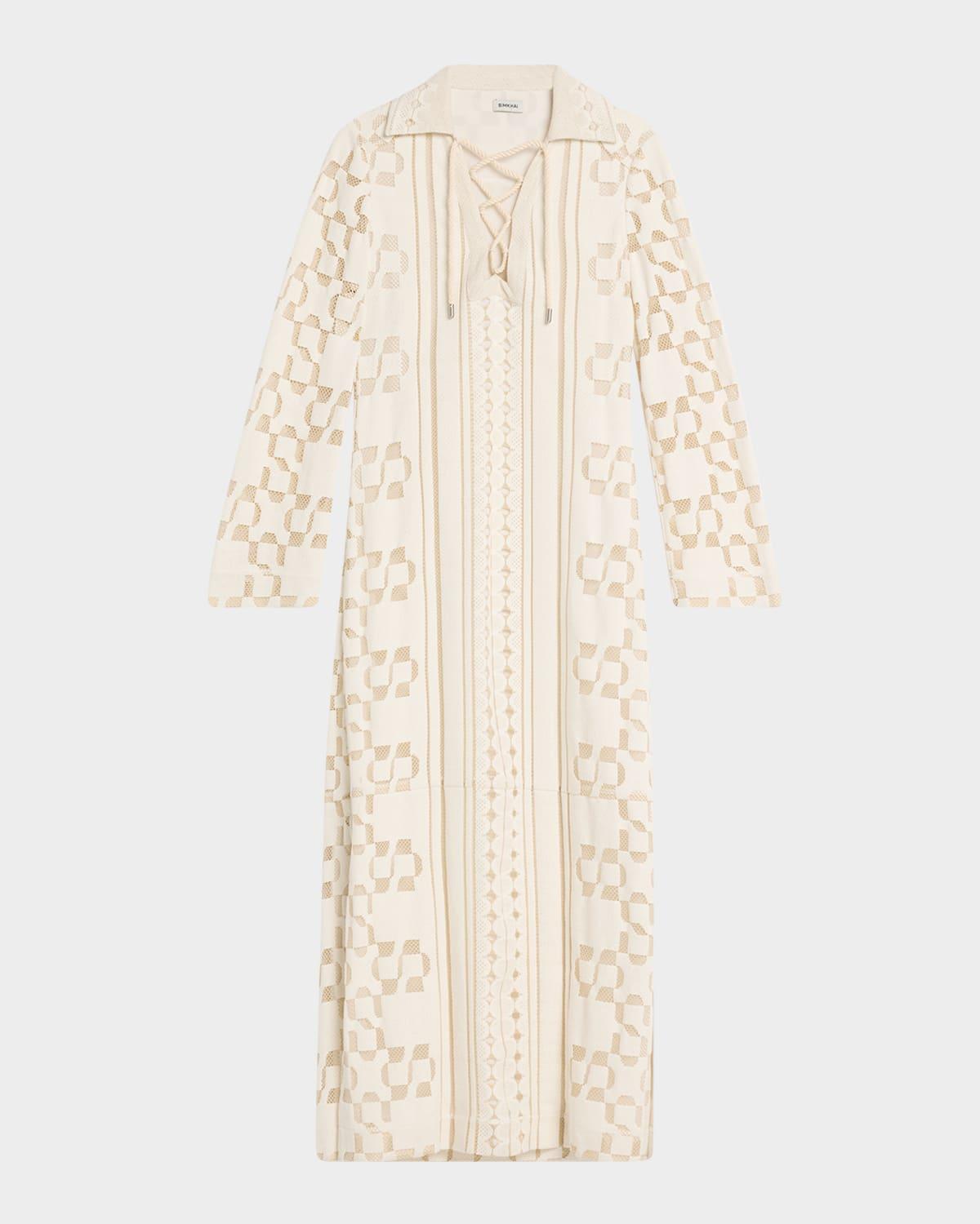 wiliama lace-up maxi dress