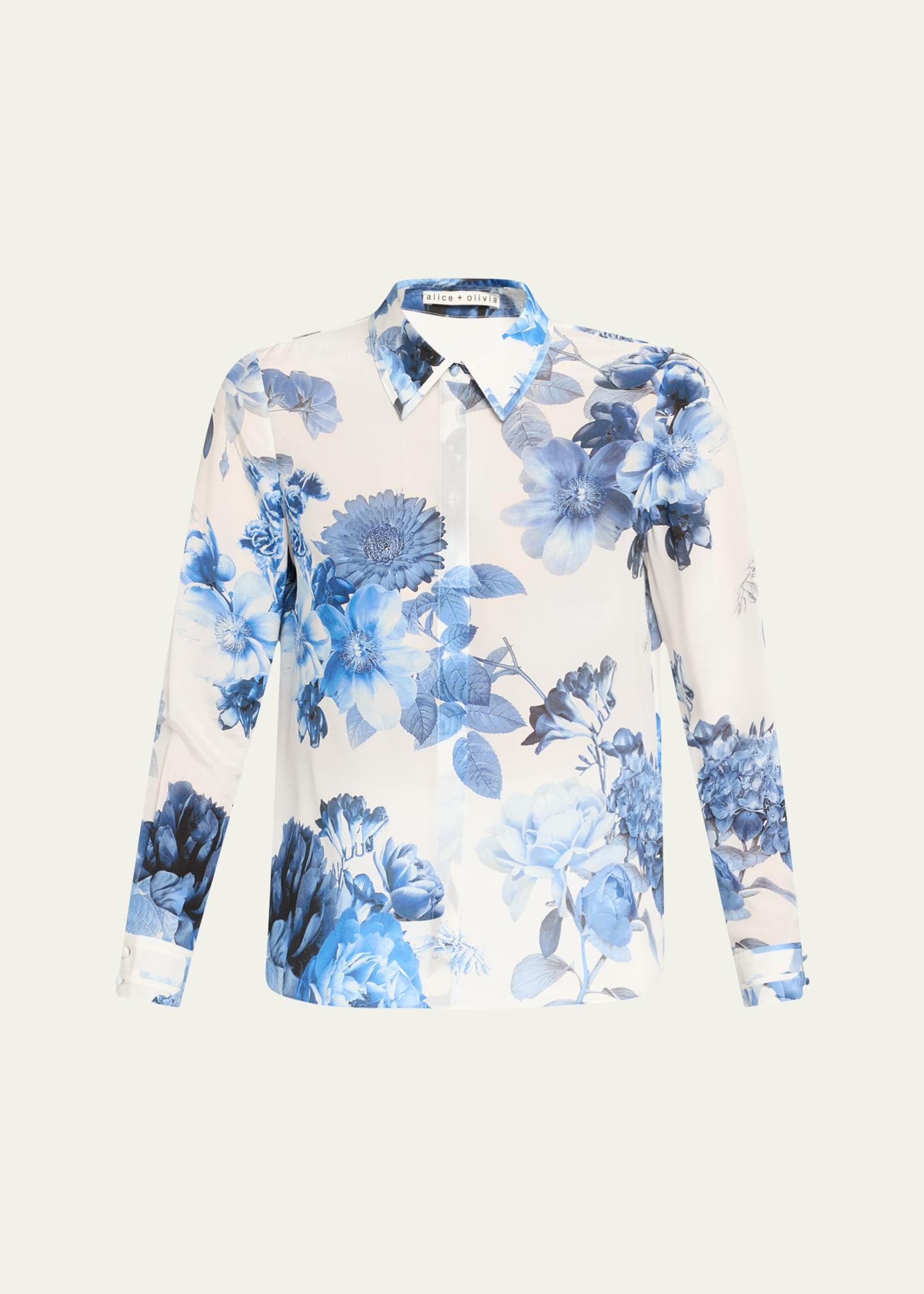 willa floral placket top