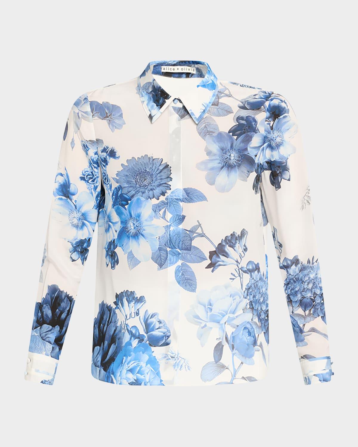 willa floral placket top