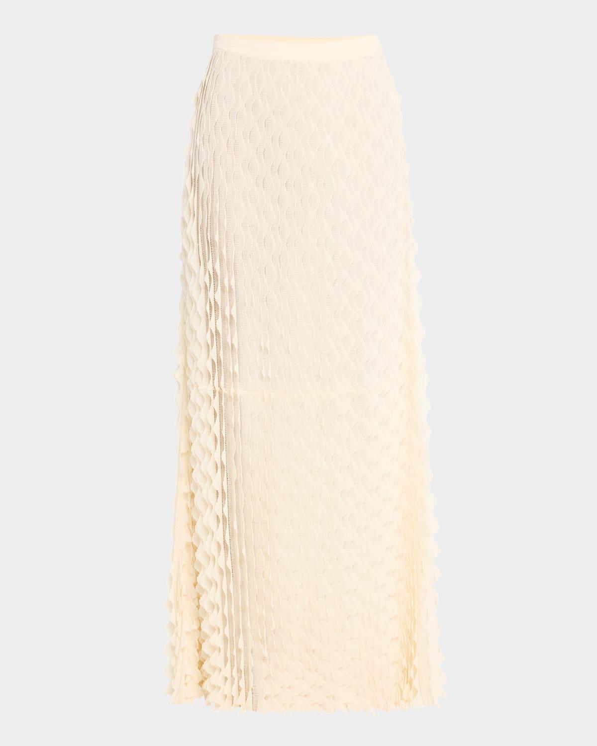 willa scalloped ruffle maxi skirt