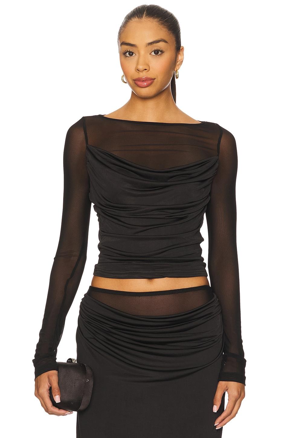 wilona sleeved cowl top