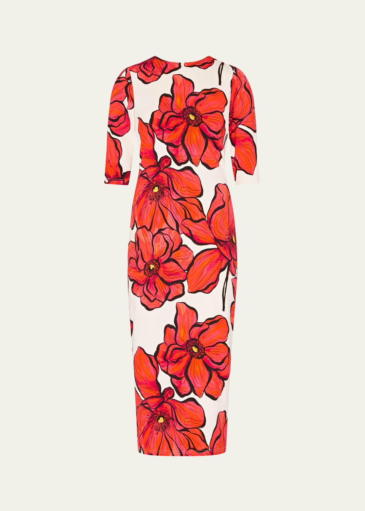 windflower jersey midi dress