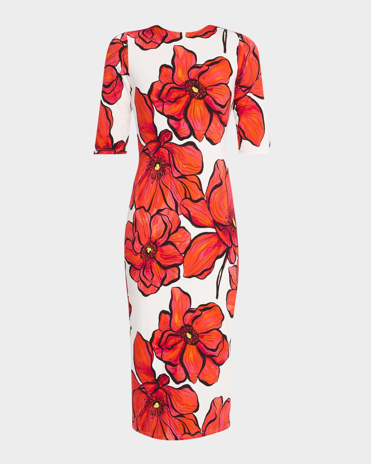 windflower jersey midi dress