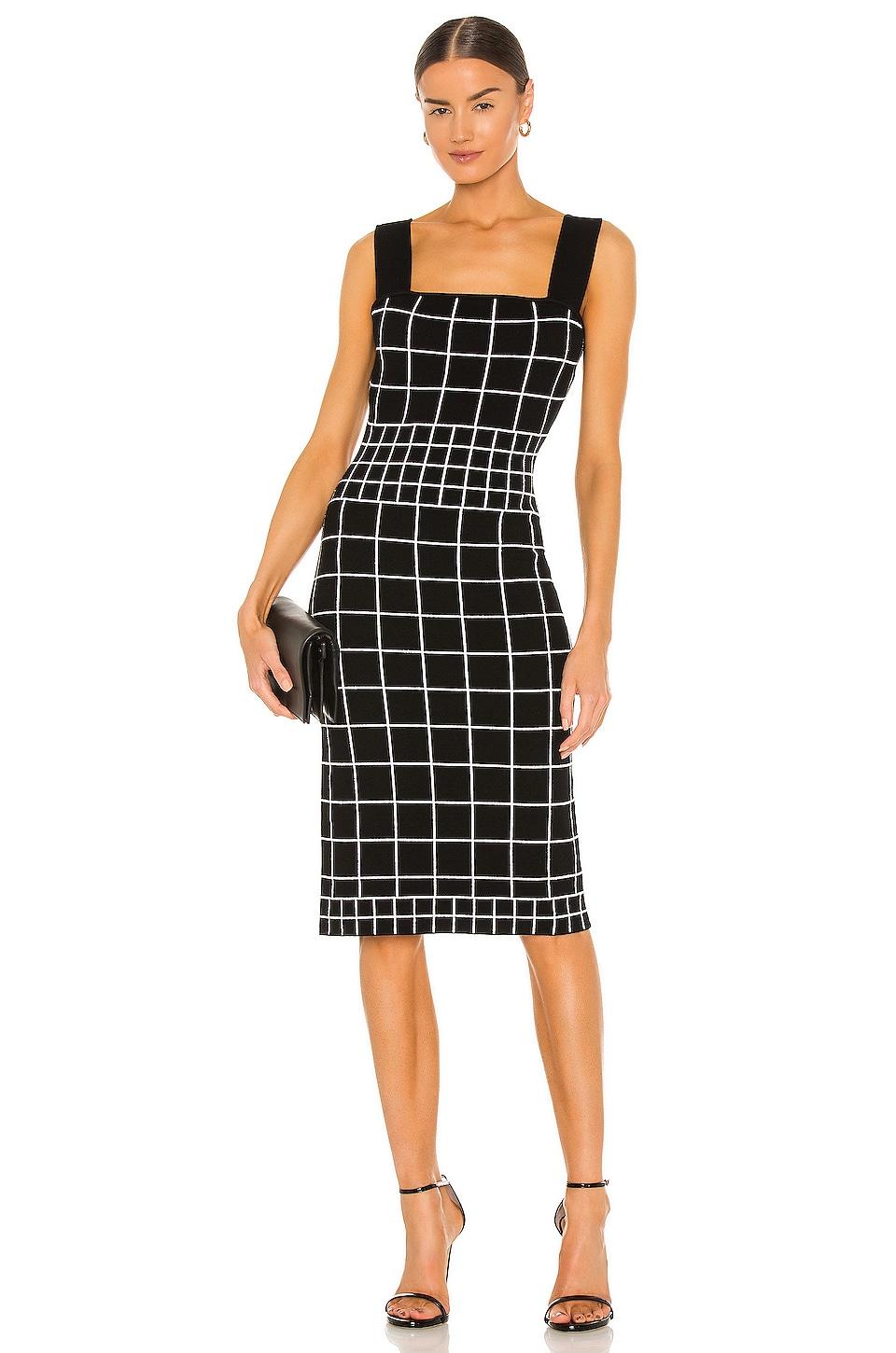 windowpane column dress