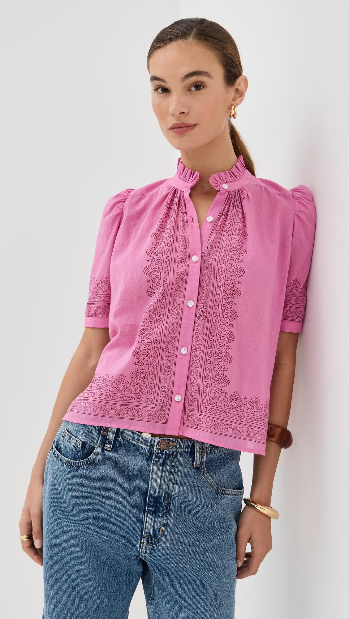 winn fuchsia tile shirt