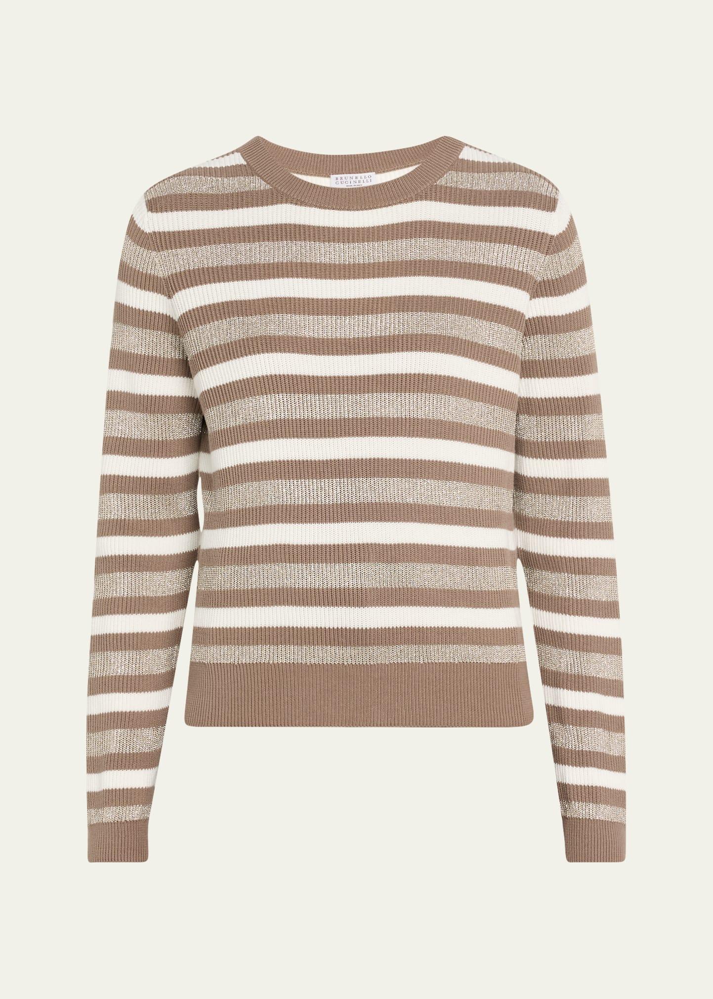 winter marina cotton stripe long sleeve sweater