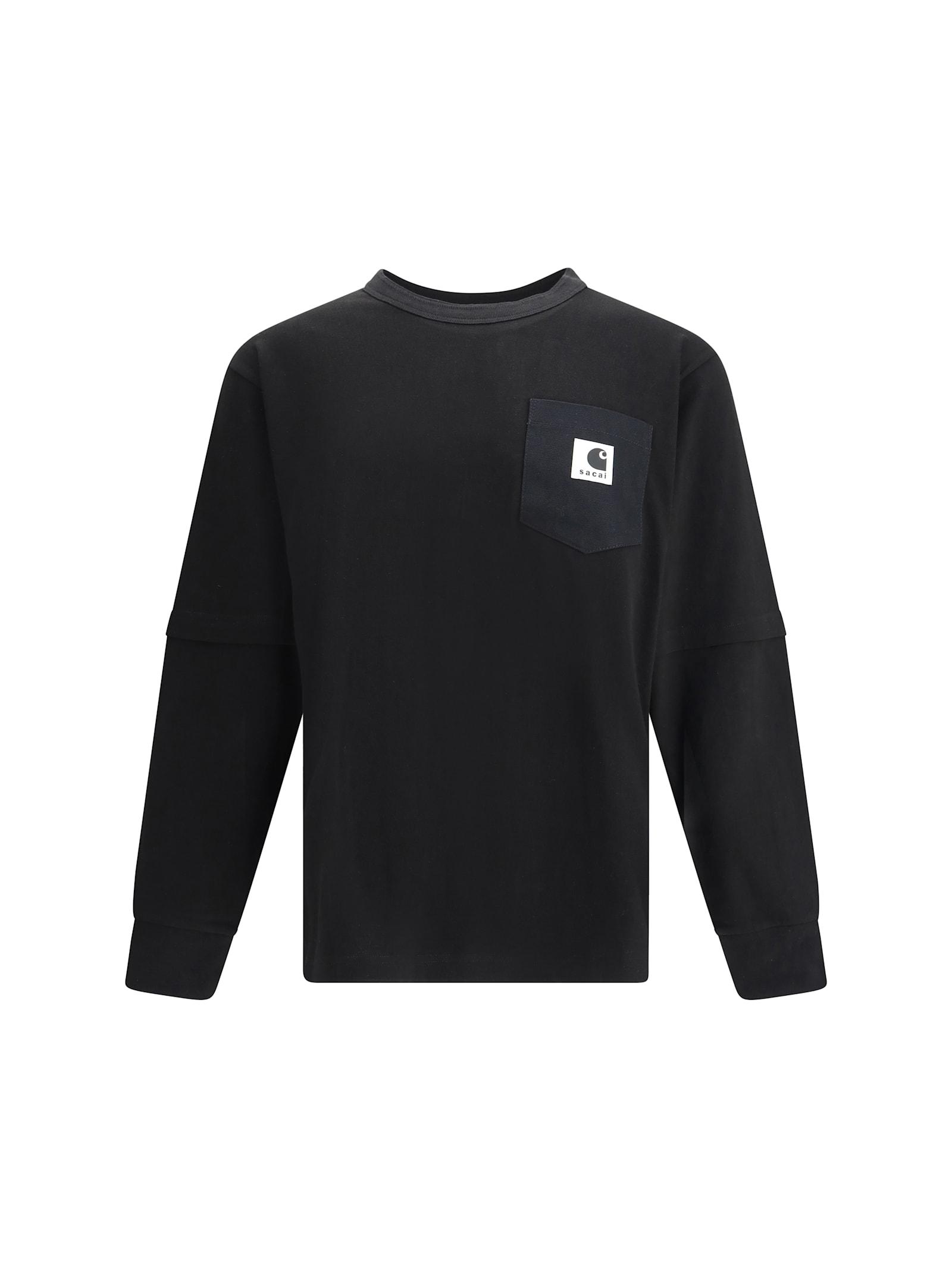 wip cotton jersey l/s t-shirt by sacai x carhartt