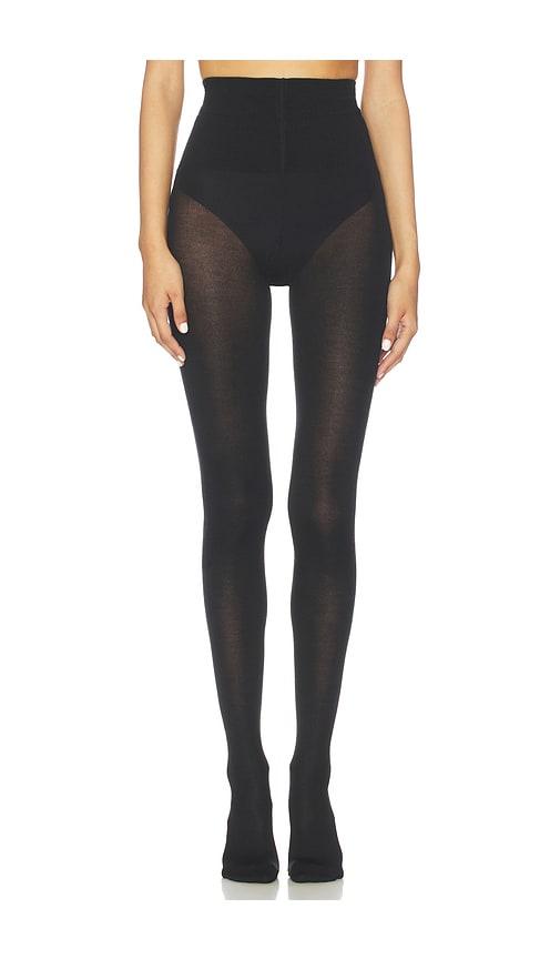 wolford cashmere silk tights in black.