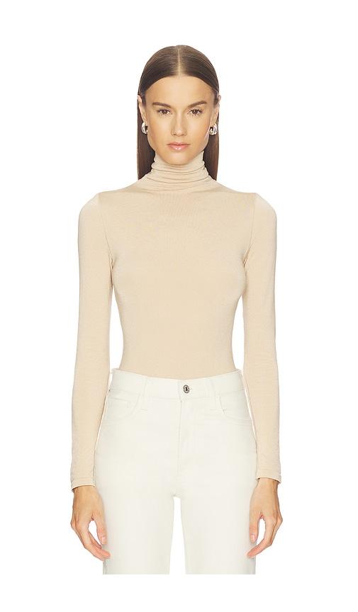 wolford colorado string bodysuit in beige.