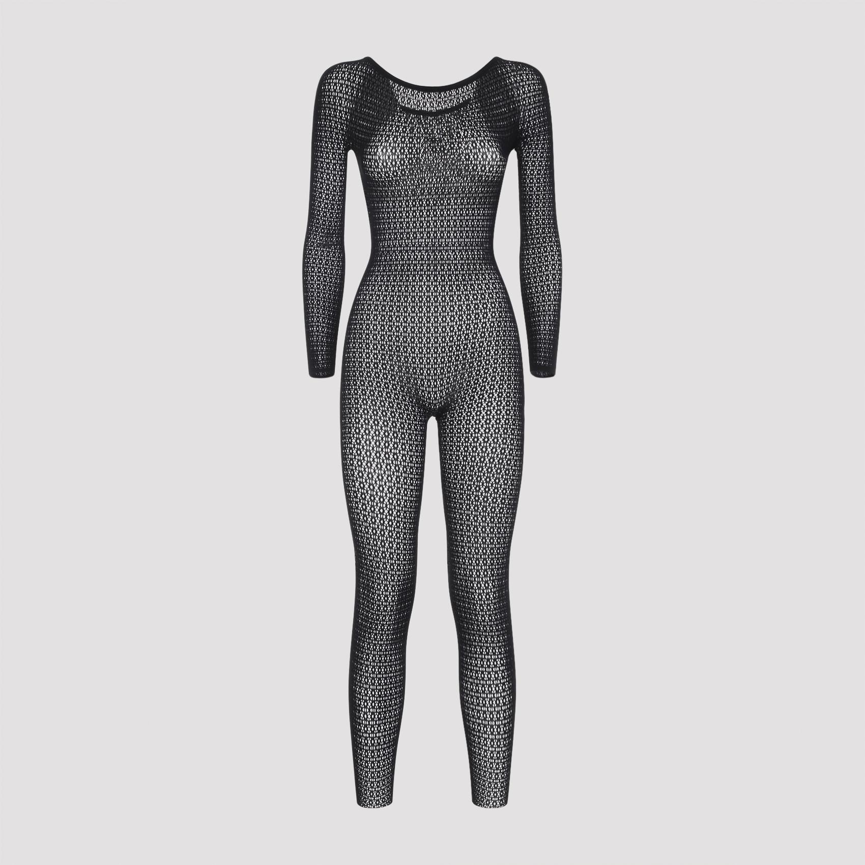 wolford daisy net catsuit black polyamide elastane dress - women