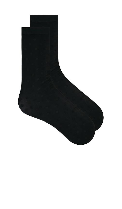 wolford daisy socks in black.