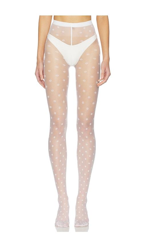 wolford daisy tights in white.