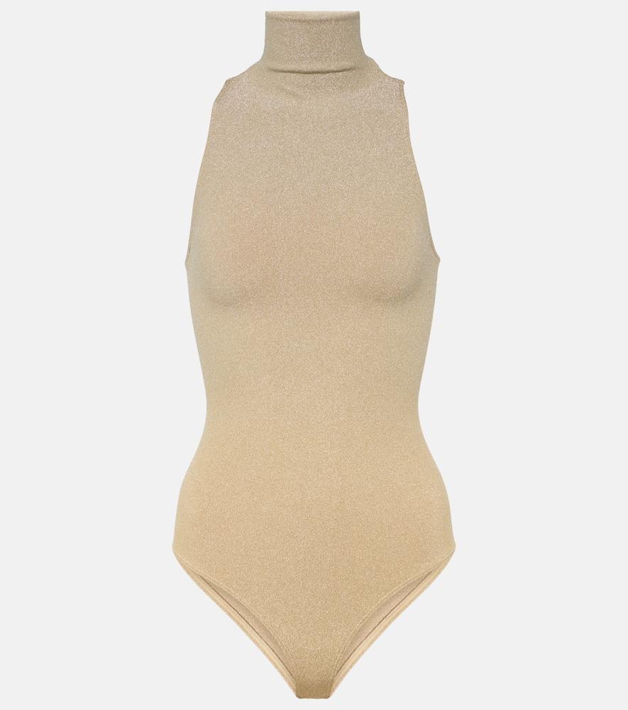 wolford fading shine turtleneck bodysuit