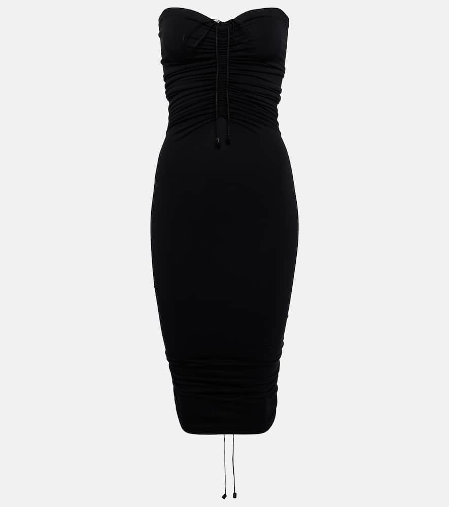 wolford fatal ruched strapless minidress