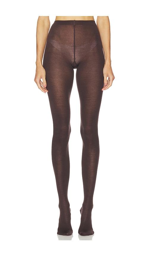 wolford merino tights in chocolate.