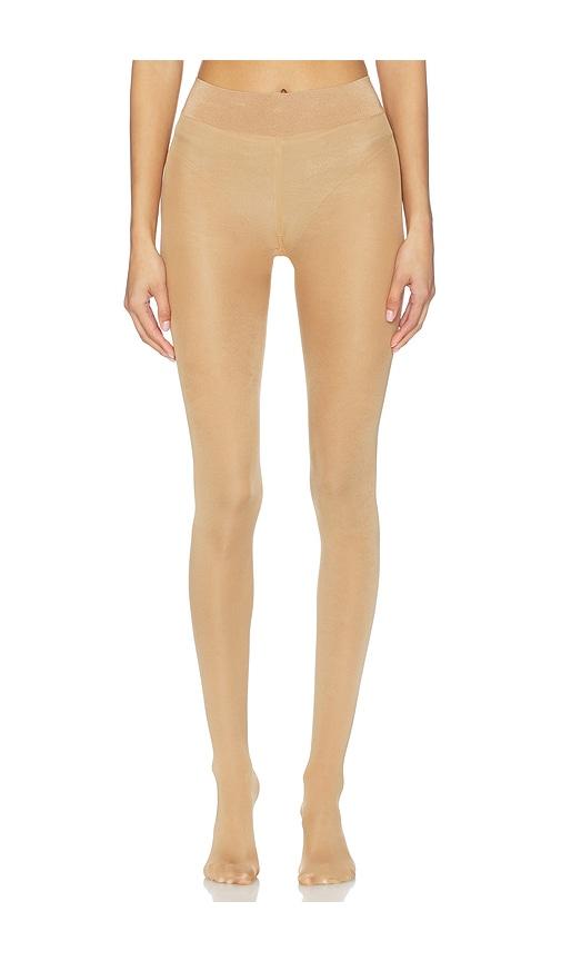 wolford pure shimmer 40 concealer tights in tan.