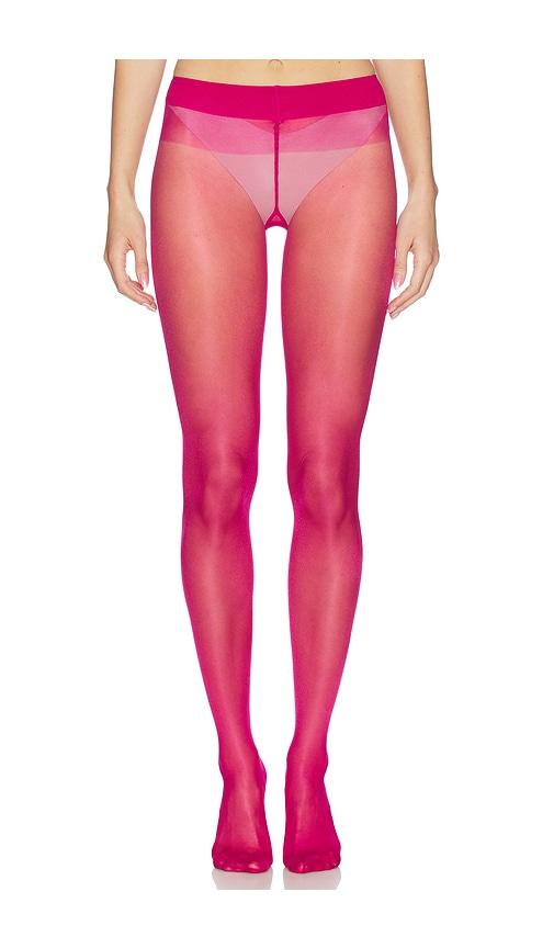 wolford satin touch 20 tights in fuchsia.