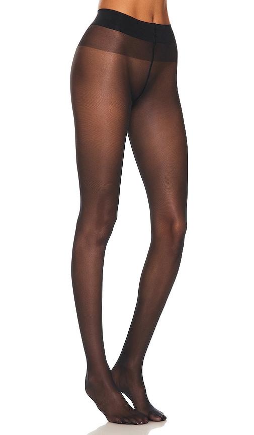 wolford satin touch 20 tights in navy.