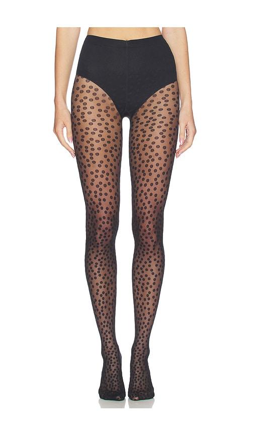 wolford sweet dots tights in black.