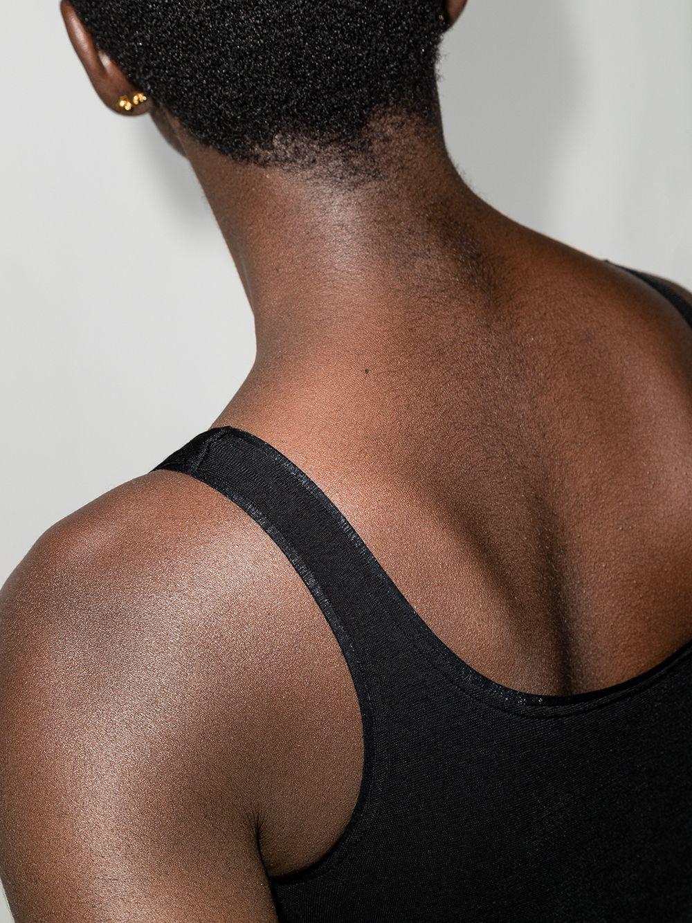 wolford top black cotton polyamide elastane - women