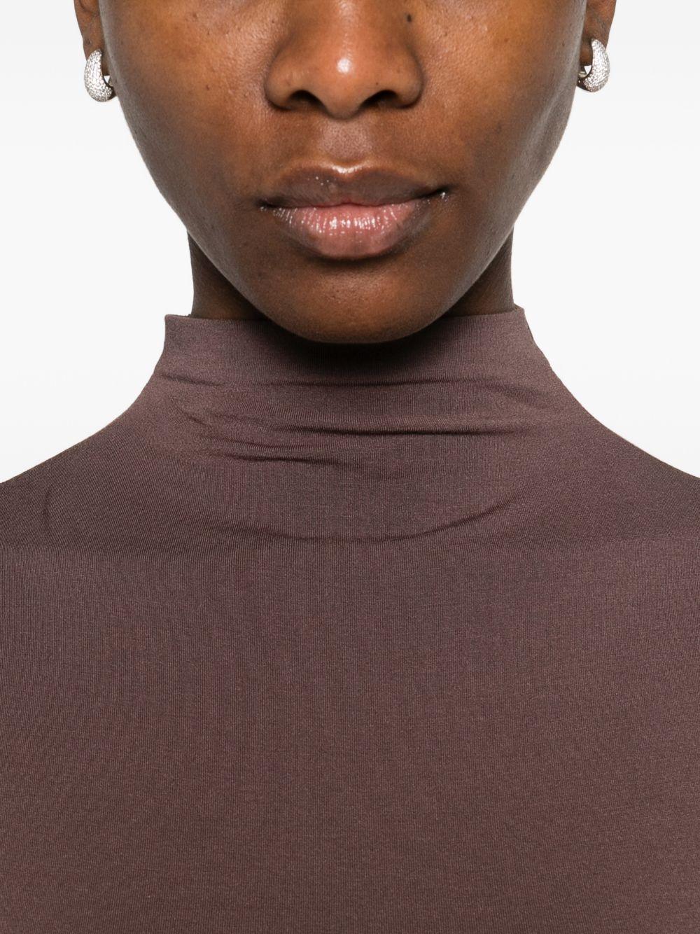 wolford top brown modal - women