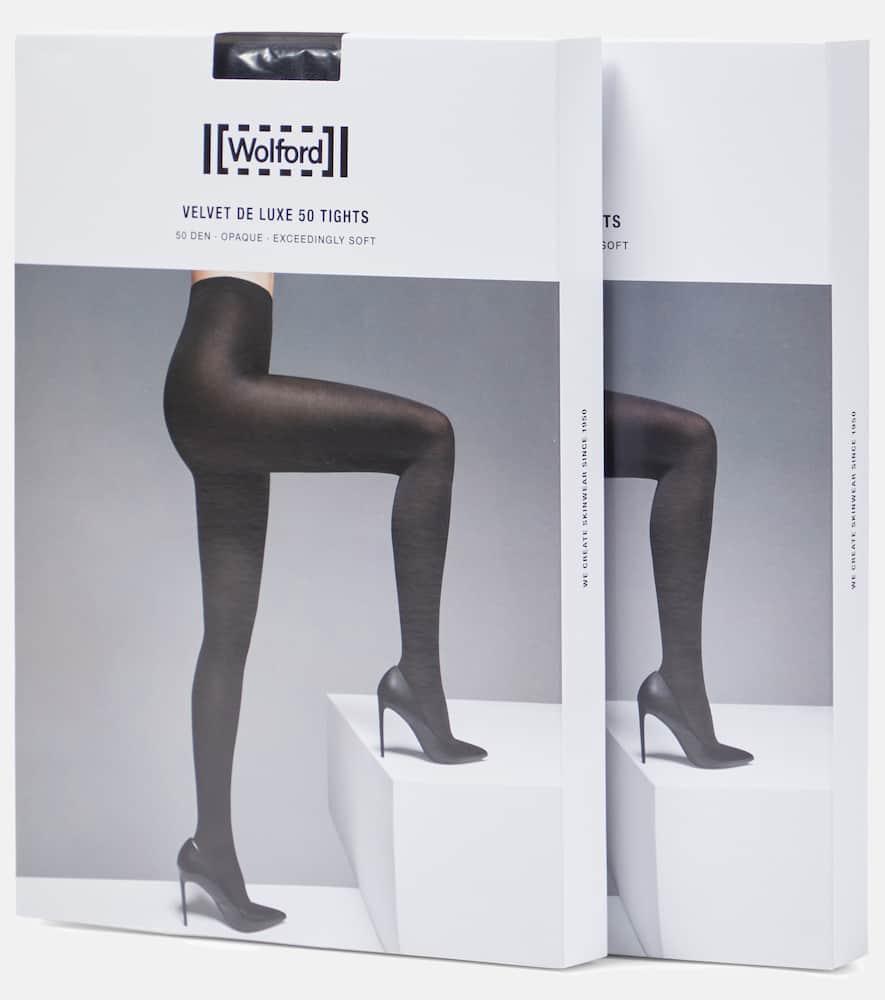 wolford velvet de luxe 50 set of 2 tights