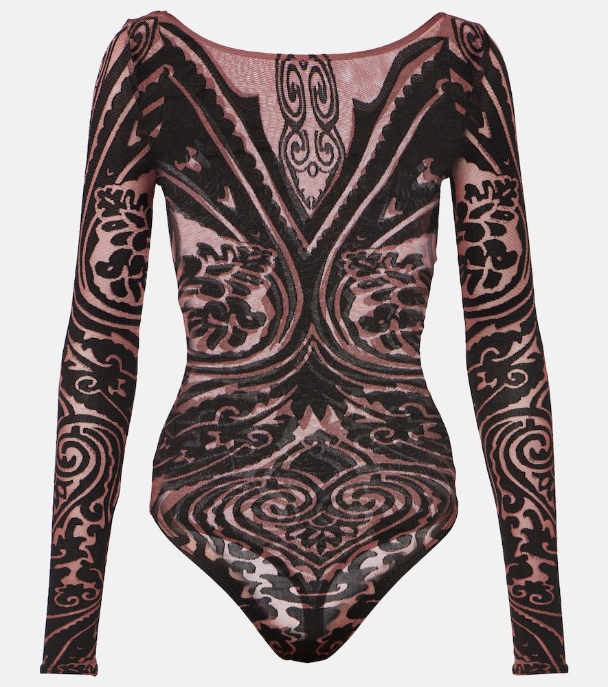 wolford x etro tattoo paisley bodysuit