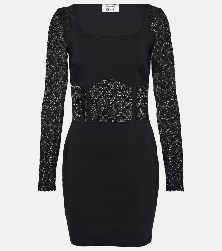 wolford x simkhai intricate pattern minidress