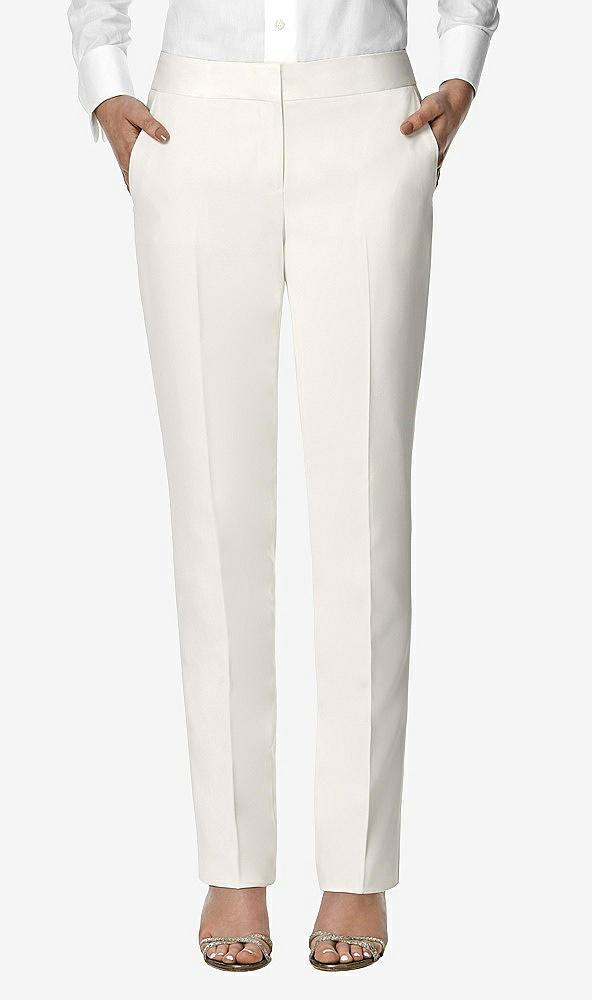 women's ivory tuxedo trouser