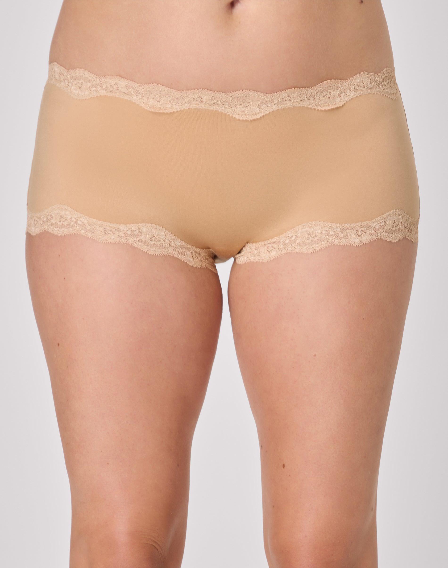 women's maidenform underwear boy shorts, lace panties deep glow s