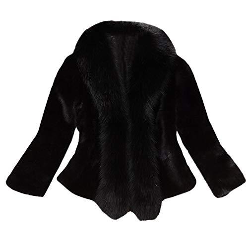 women winter coat with faux fur collar winter warm cropped jacket fashion casual cardigan fluffy shaggy outwear black