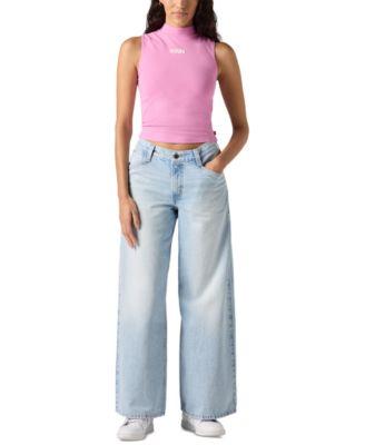 womens 94 baggy wide leg relaxed fit denim jeans