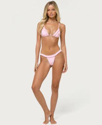 womens avah ruffle triangle bikini top ruffle bikini bottom