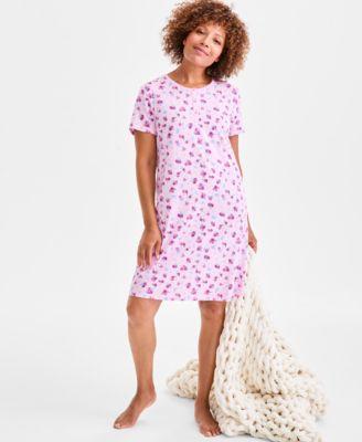womens cotton printed henley sleepshirt created for macys xs 3x