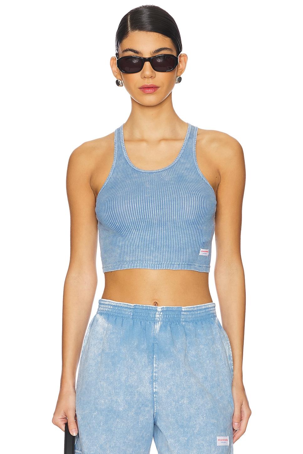 womens cropped classic racer tank