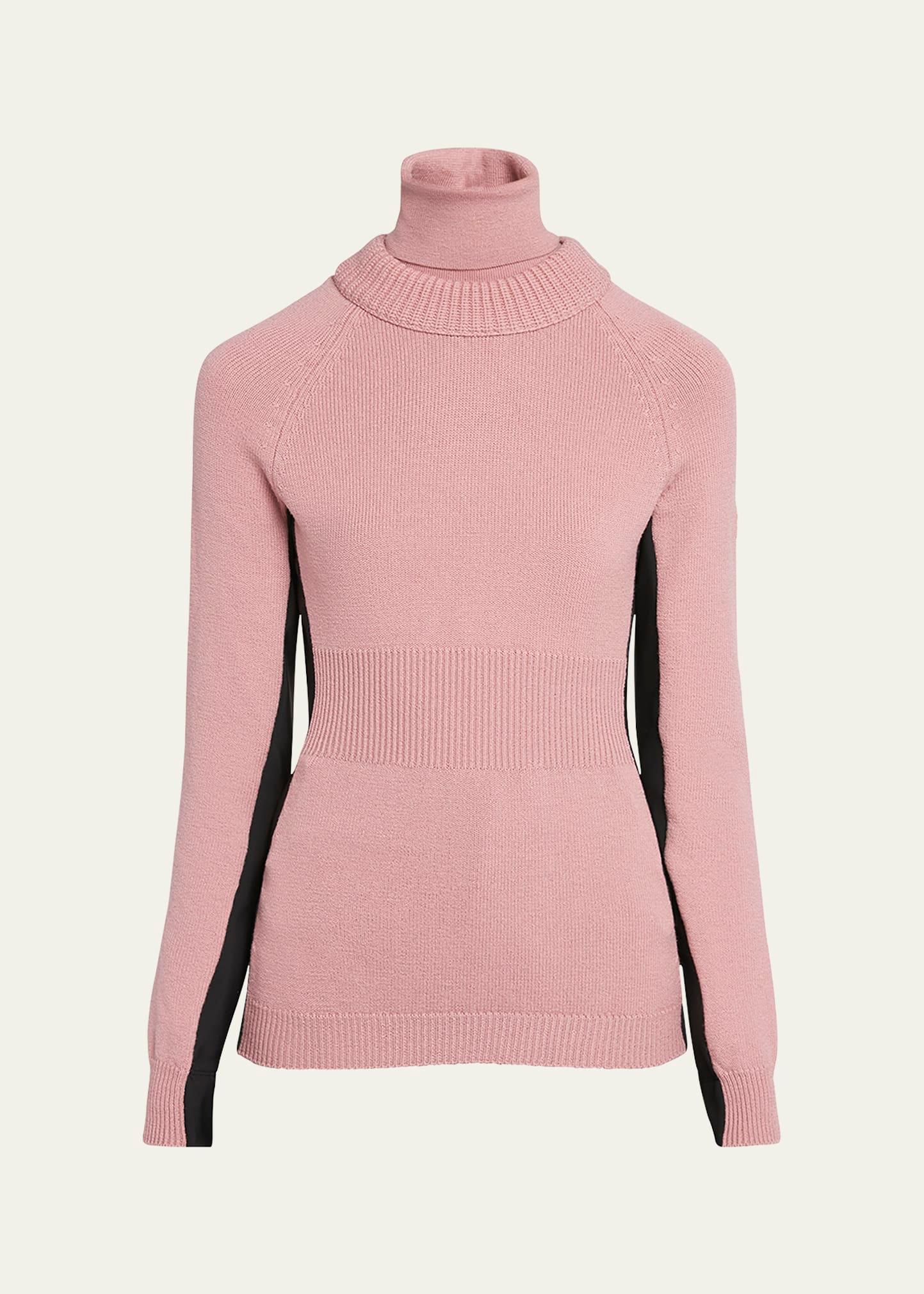 wool and fleece turtleneck sweater