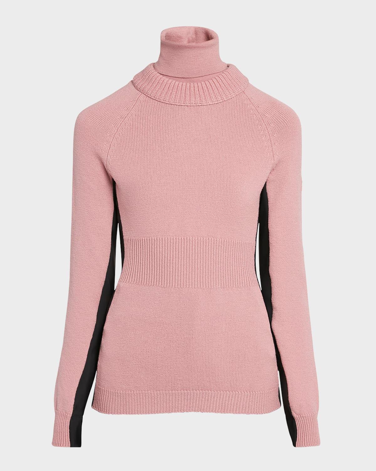 wool and fleece turtleneck sweater