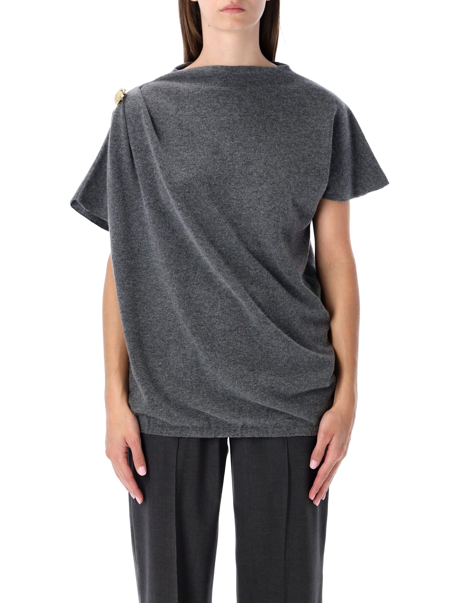 wool blend drape top fabiana filippi