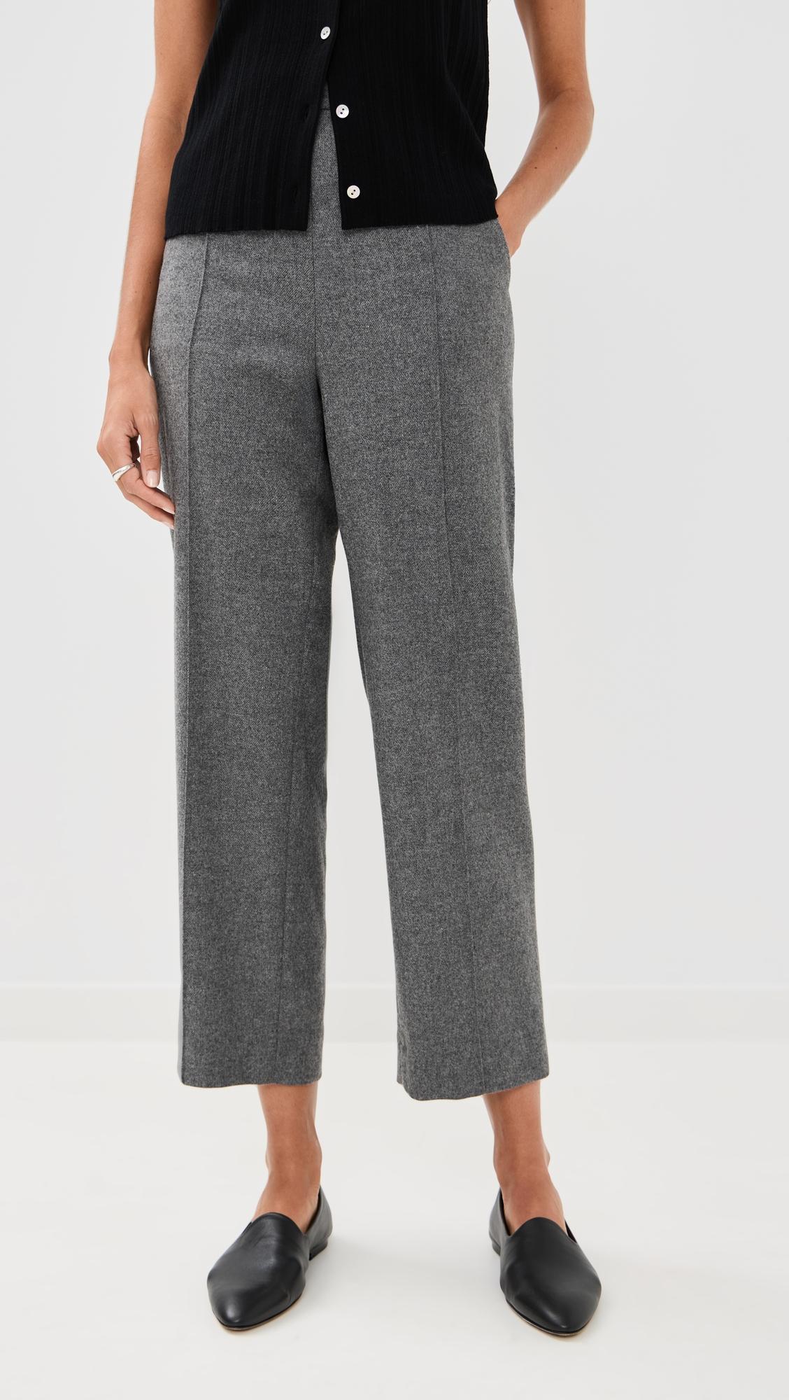 wool blend easy pull on pants