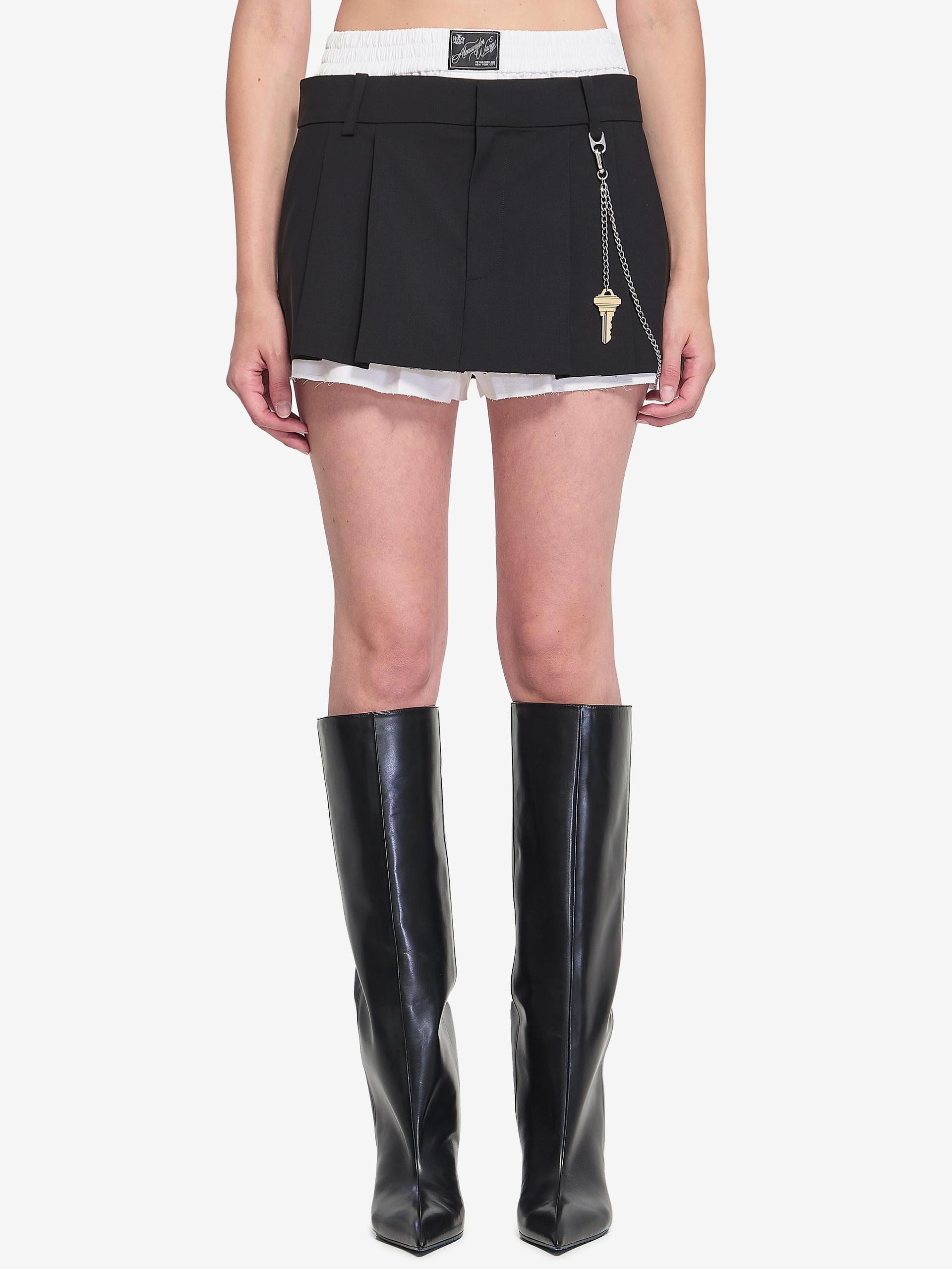 wool blend miniskirt