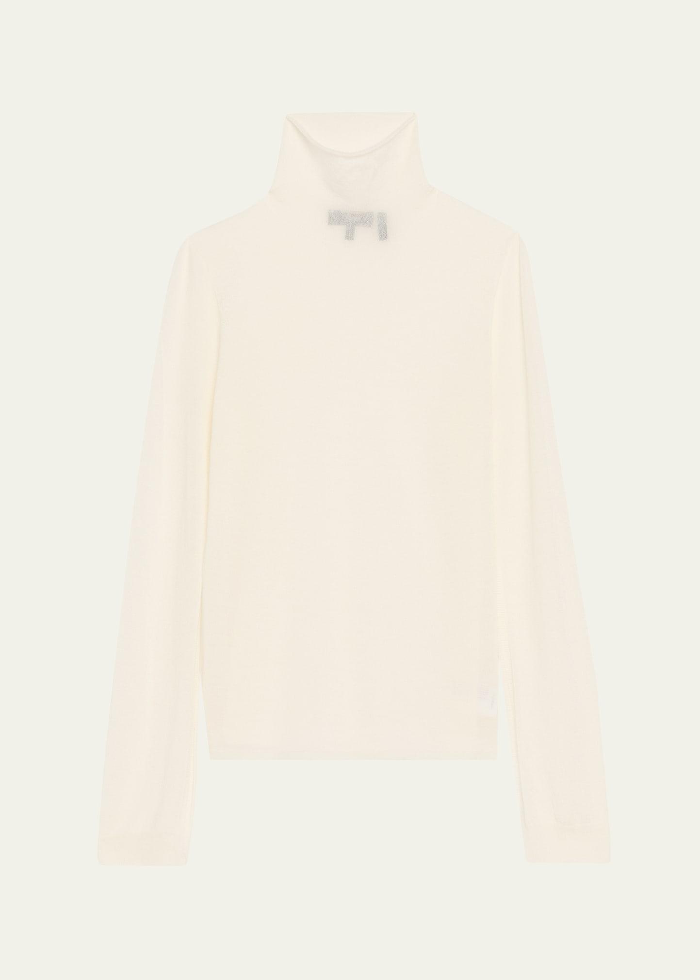 wool-blend turtleneck sweater