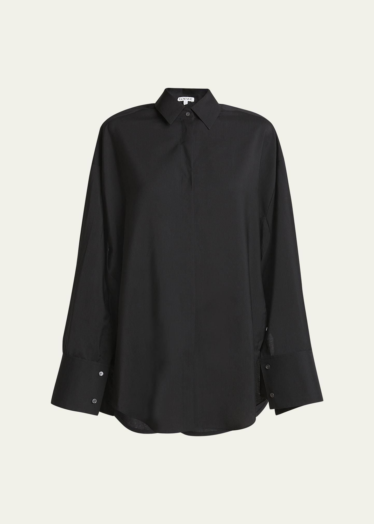 wool button down blouse