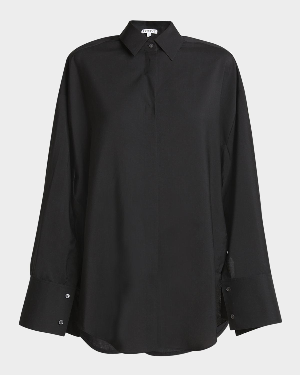 wool button down blouse
