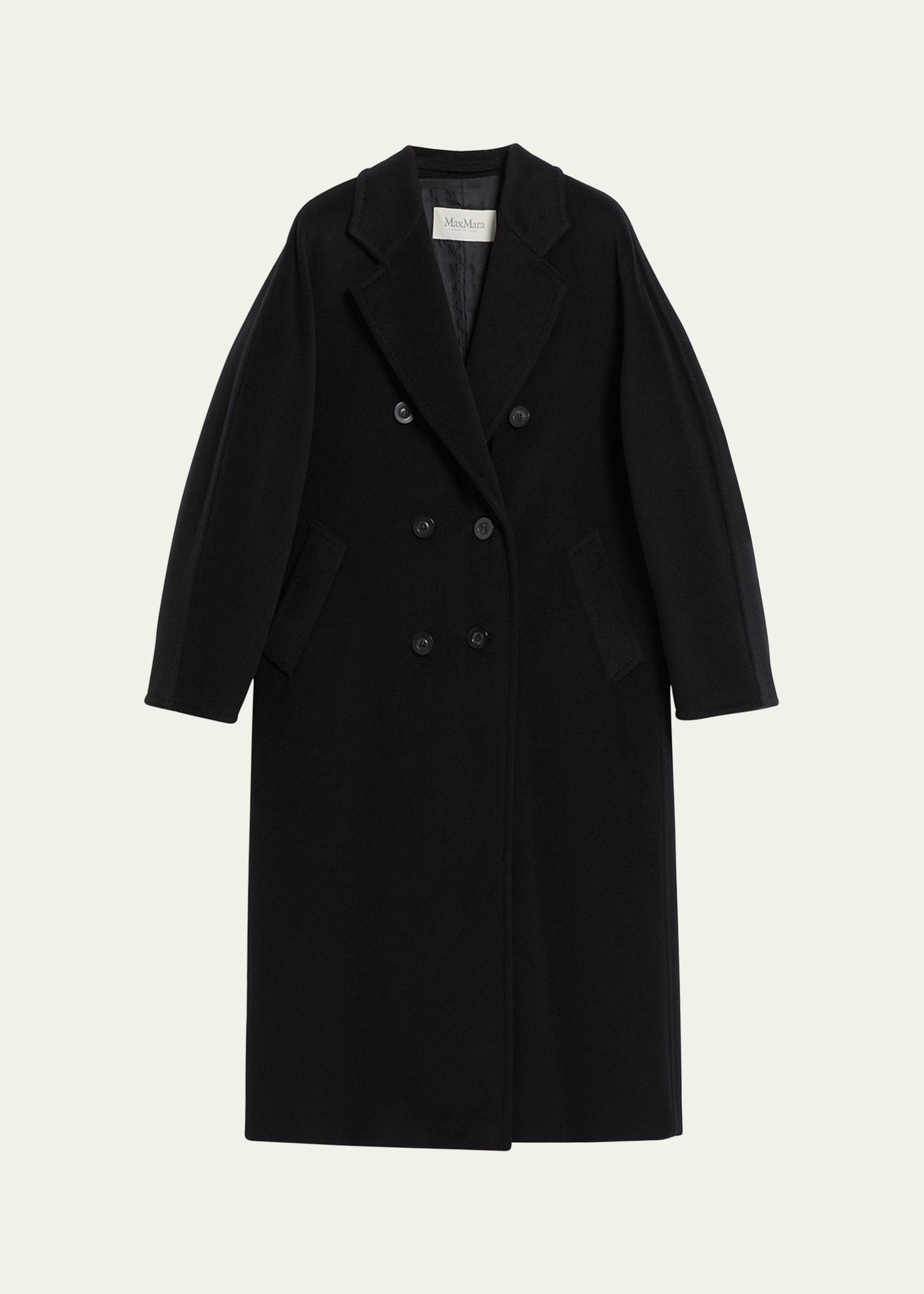 wool-cashmere belted madame coat